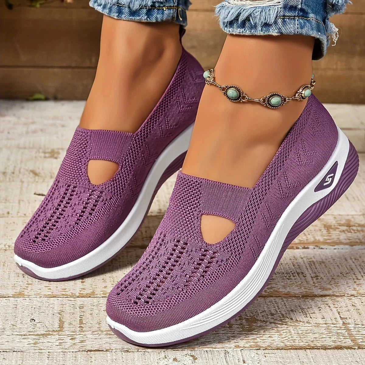 AirStride – Women's Knit Walking Shoes AirStride – Women's Knit Walking Shoes Shoes Field Purple US 6 / UK-AU 3.5 / EU 35