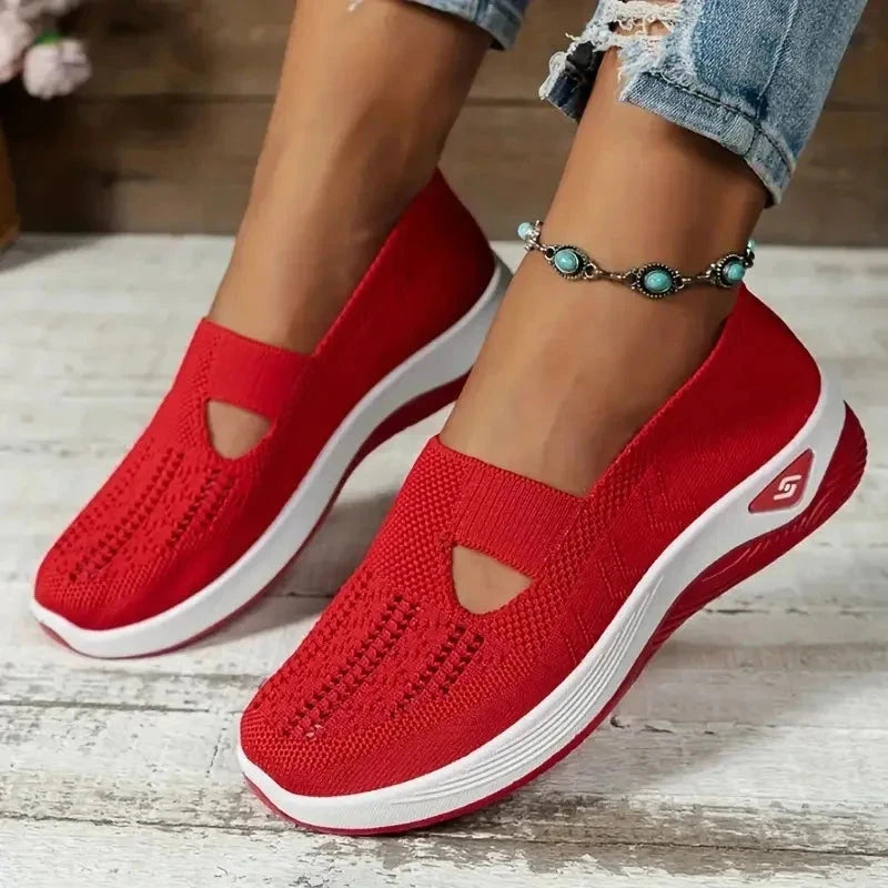 AirStride – Women's Knit Walking Shoes AirStride – Women's Knit Walking Shoes Shoes Field red US 6 / UK-AU 3.5 / EU 35