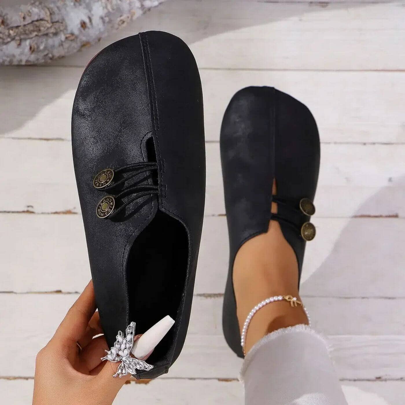 Aubrelle Maelis – Vintage-Style Casual Flat Aubrelle Maelis – Vintage-Style Casual Flat Shoes Field