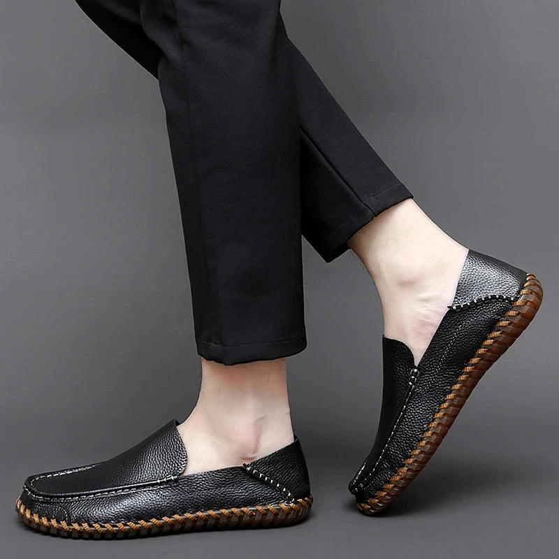 Brand Soft Genuine Leather Men's Shoes Breathable Driving Shoes Designer Outdoor Men Loafers Casual Flat Shoes Fashion Moccasins Shoes Field