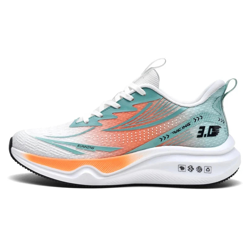 Cross-border plate-size carbon plate cushioned rebound sports casual shoes Men's shoes Lightweight running shoes Student physica Shoes Field bj-2369-baij 42