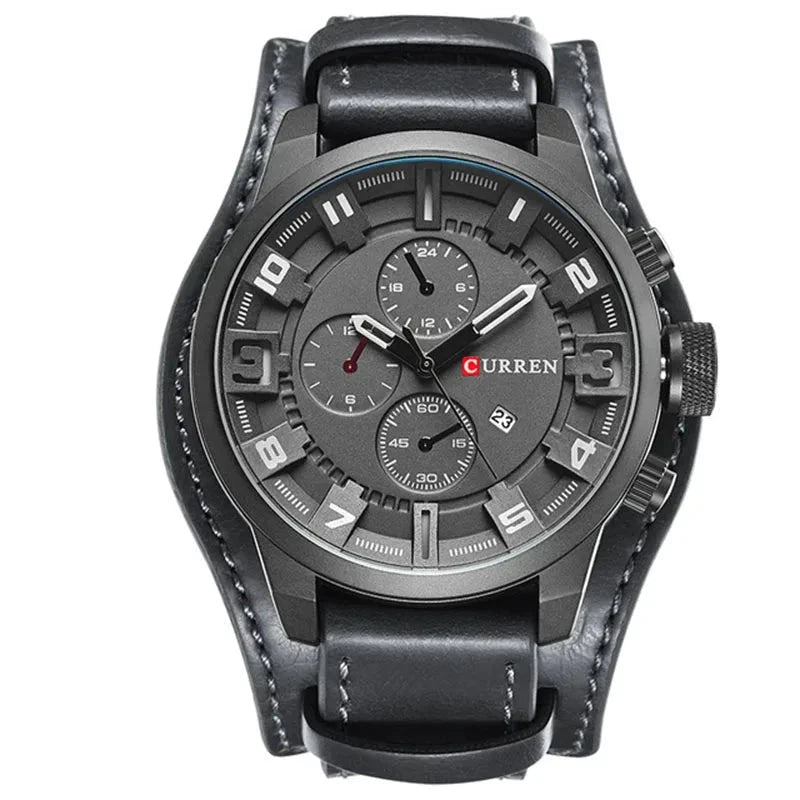 Curren Classic Leather Watch Sebastian Curren Leather Watch Shoes Field Black Gray