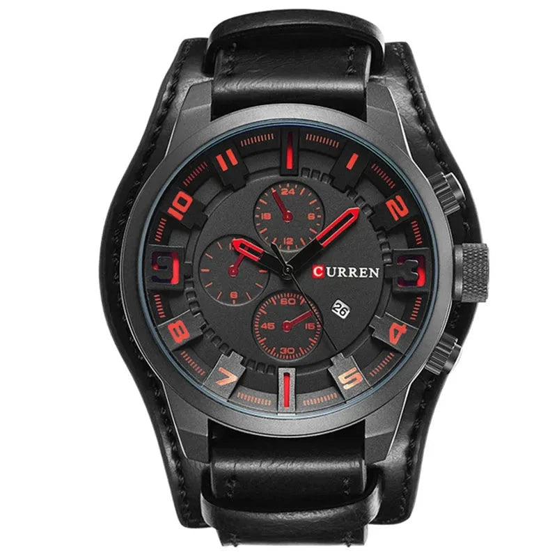 Curren Classic Leather Watch Sebastian Curren Leather Watch Shoes Field Black Red