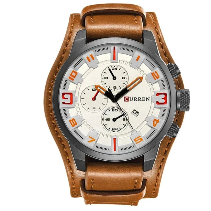 Curren Classic Leather Watch Sebastian Curren Leather Watch Shoes Field Black White