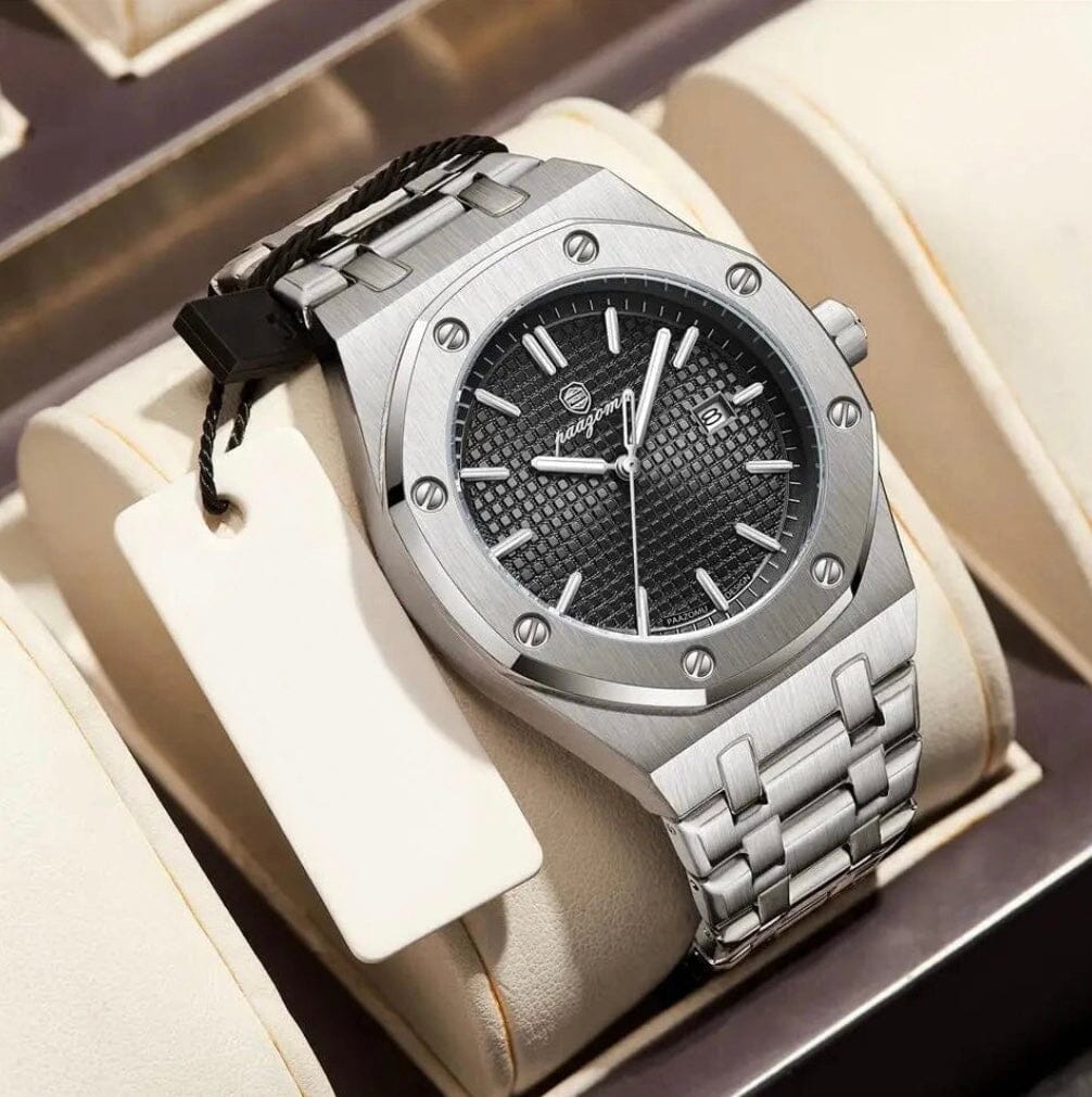 Elegant Men's Watch – Aurelian Noble Elegant Men's Watch – Aurelian Noble Shoes Field Silver Black
