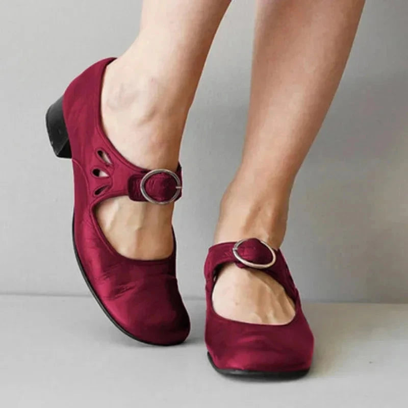 Eleganza Delicata Women's Leather Shoes with Buckle Eleganza Delicata Women's Leather Shoes with Buckle Shoes Field