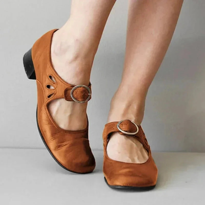 Eleganza Delicata Women's Leather Shoes with Buckle Eleganza Delicata Women's Leather Shoes with Buckle Shoes Field
