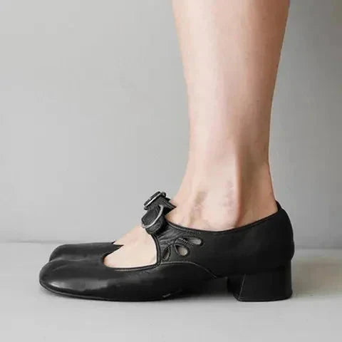 Eleganza Delicata Women's Leather Shoes with Buckle Eleganza Delicata Women's Leather Shoes with Buckle Shoes Field
