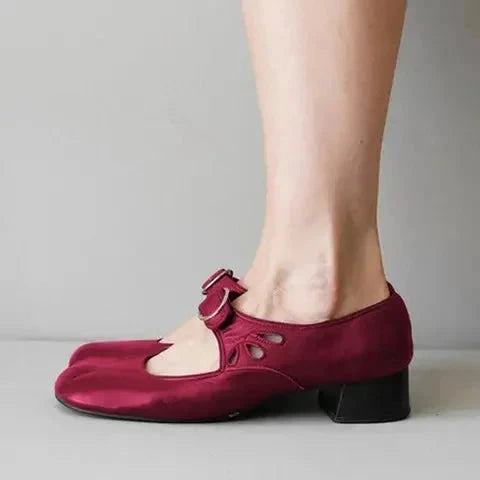 Eleganza Delicata Women's Leather Shoes with Buckle Eleganza Delicata Women's Leather Shoes with Buckle Shoes Field Red 5US / 3UK-AU / EU34