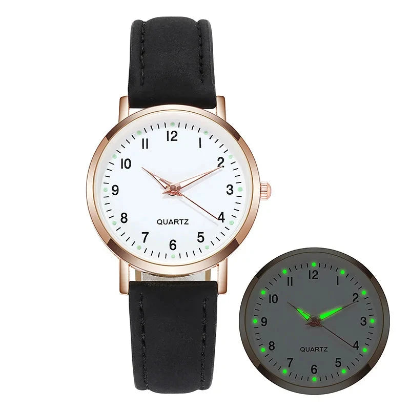 Fashion Watch For Women Leather Quartz Watches Ladies Luxury Back Light Wristwatch Clock relogio feminino Shoes Field