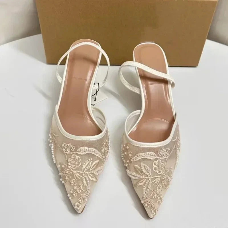 Florato – Floral Embroidered Heels Florato – Floral Embroidered Heels Shoes Field