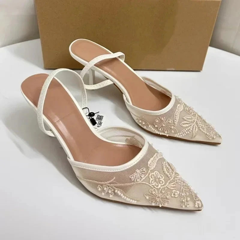 Florato – Floral Embroidered Heels Florato – Floral Embroidered Heels Shoes Field
