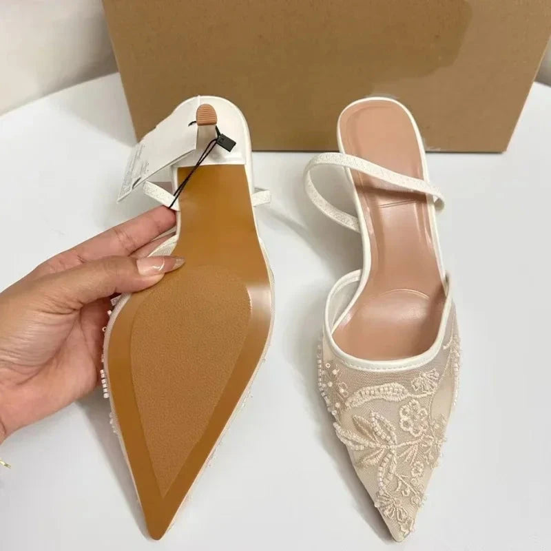 Florato – Floral Embroidered Heels Florato – Floral Embroidered Heels Shoes Field
