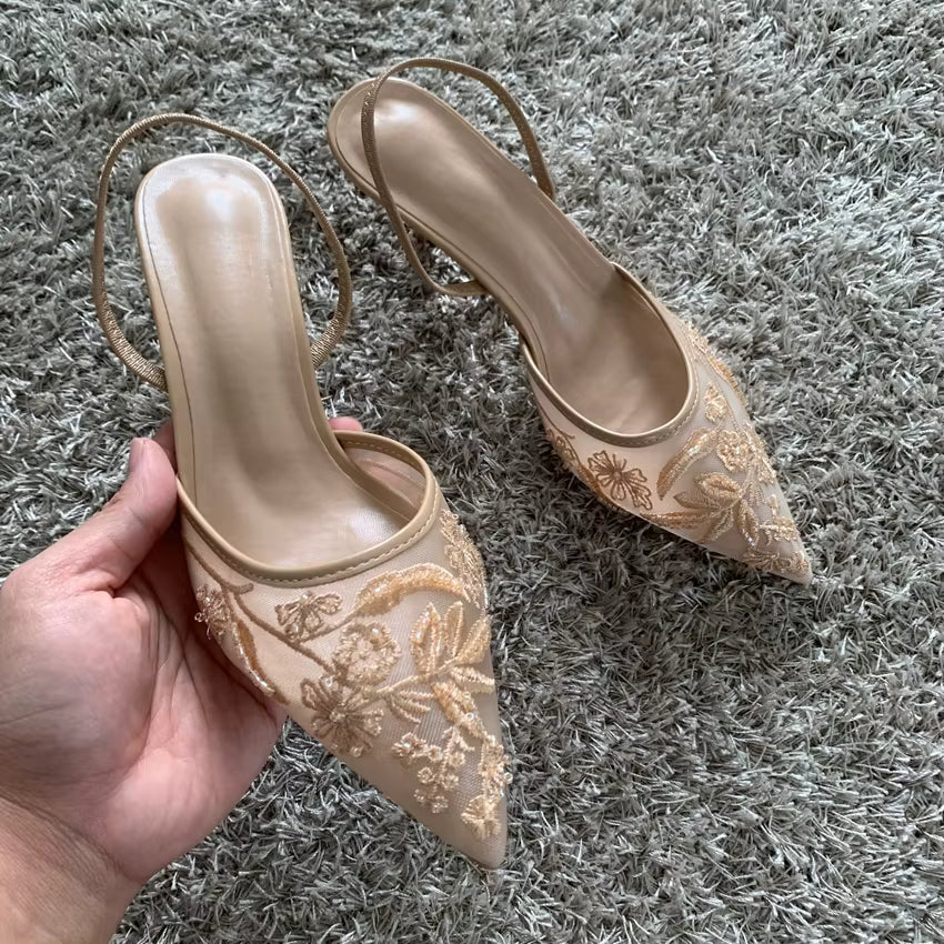 Florato – Floral Embroidered Heels Florato – Floral Embroidered Heels Shoes Field