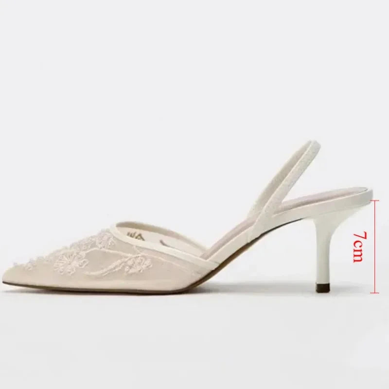 Florato – Floral Embroidered Heels Florato – Floral Embroidered Heels Shoes Field