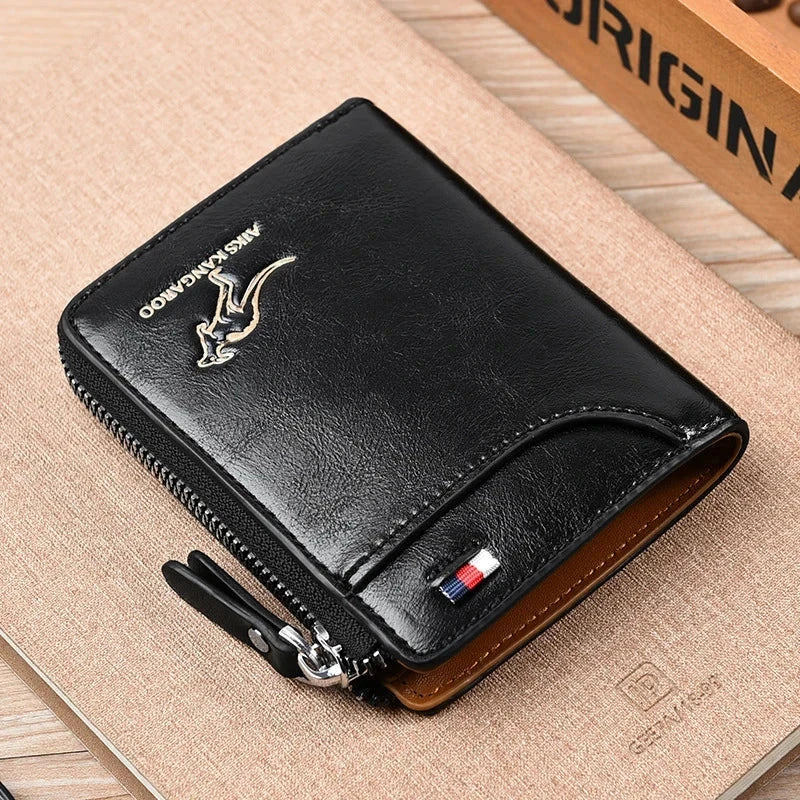 Leather Zipper Wallet (RFID Protection) Leather Zipper Wallet (RFID Protection) Shoes Field Black