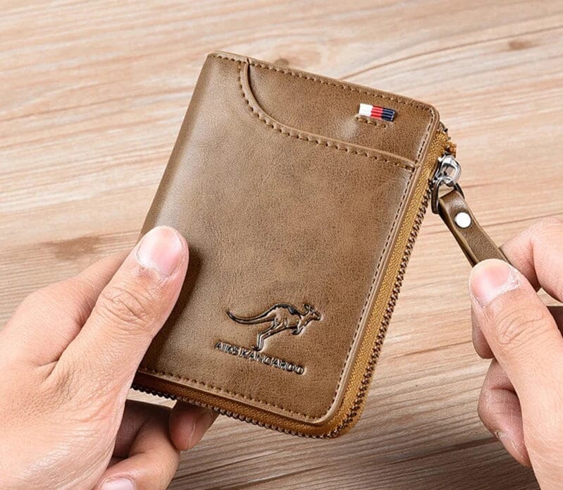 Leather Zipper Wallet (RFID Protection) Leather Zipper Wallet (RFID Protection) Shoes Field Khaki