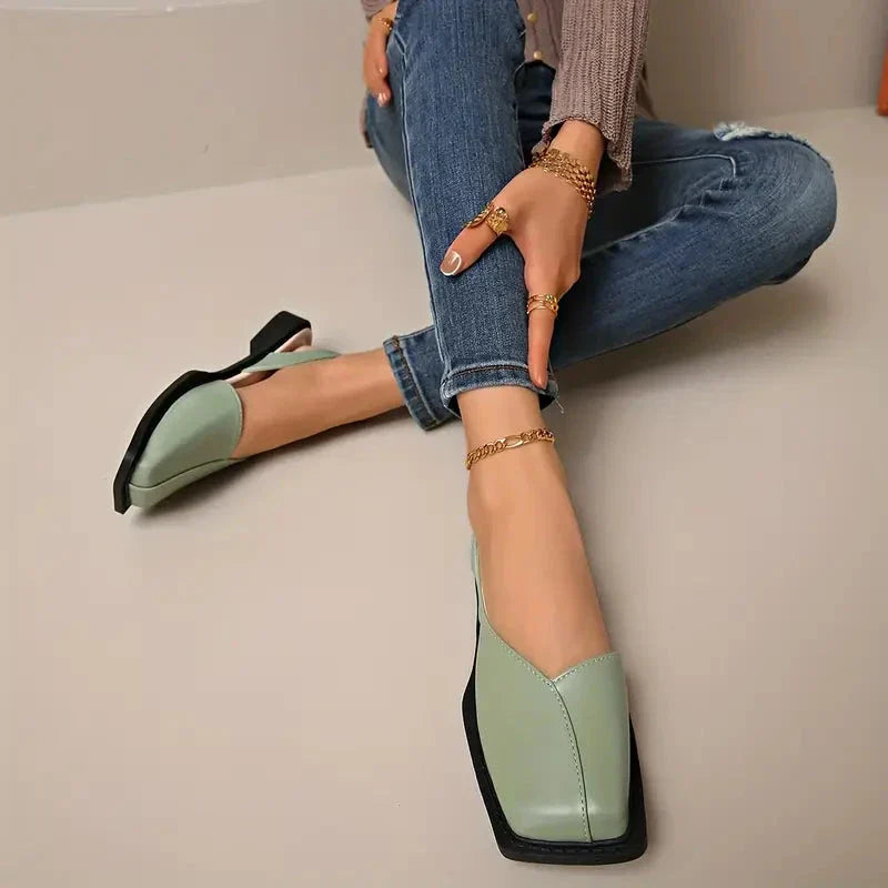 Sophia Leather Slip-On Mary Janes
