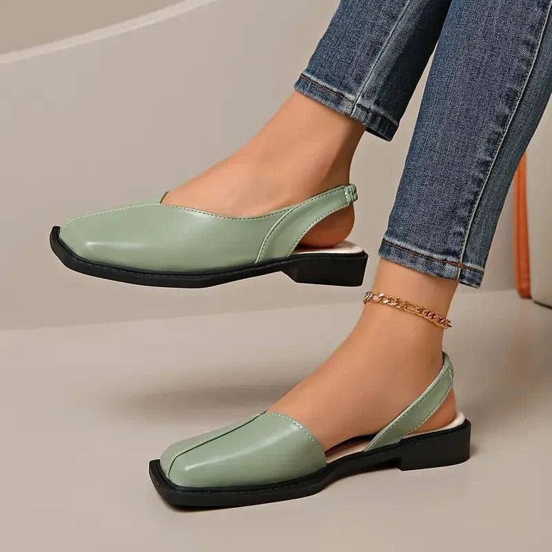 Sophia Leather Slip-On Mary Janes