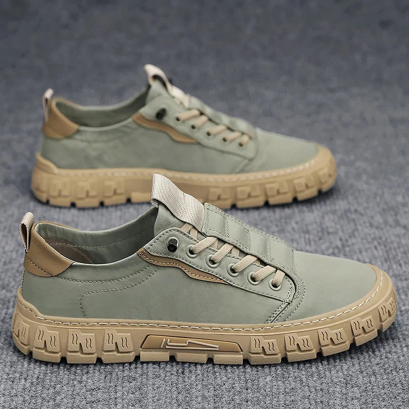 Men Casual Shoes Breathable Ice Silk Canvas Shoes Loafers Sneakers Outdoor Comfort Slip on Flat Vulacnized Shoes Shoes Field green 39