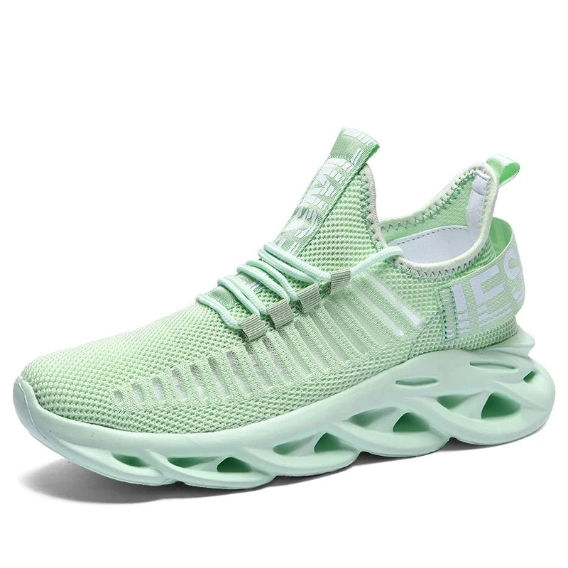 Men Shoes Comfortable Sneakers Breathable Running Shoes For Women Mesh Tennis Sports Shoes Outdoor Air Waling Casual Shoes Field Green 45