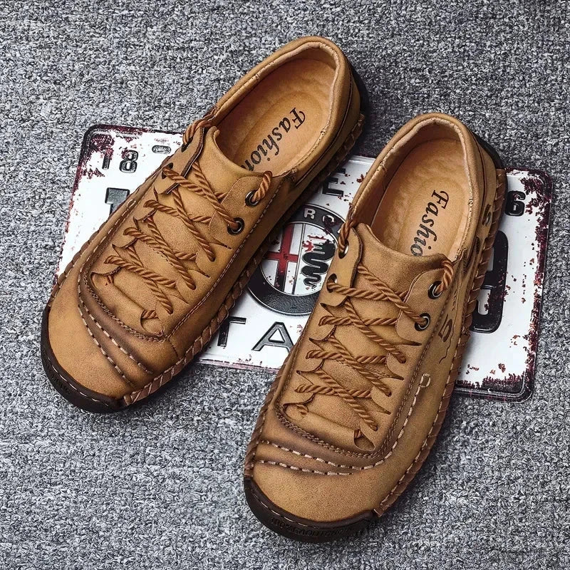 Men's Casual Leather Sneakers RusticStride Men's Casual Leather Sneakers RusticStride Shoes Field