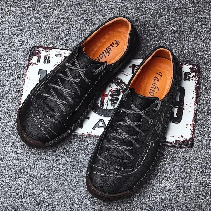 Men's Casual Leather Sneakers RusticStride Men's Casual Leather Sneakers RusticStride Shoes Field