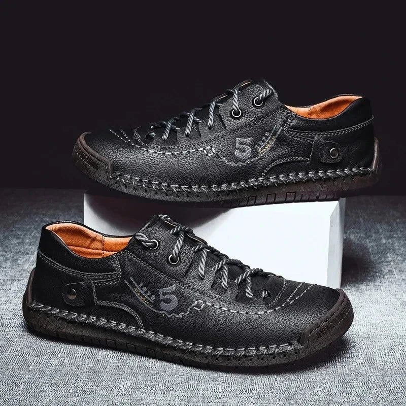 Men's Casual Leather Sneakers RusticStride Men's Casual Leather Sneakers RusticStride Shoes Field