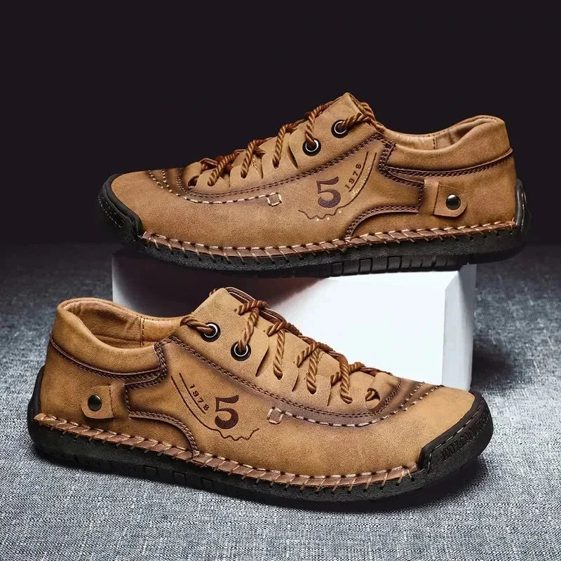 Men's Casual Leather Sneakers RusticStride Men's Casual Leather Sneakers RusticStride Shoes Field