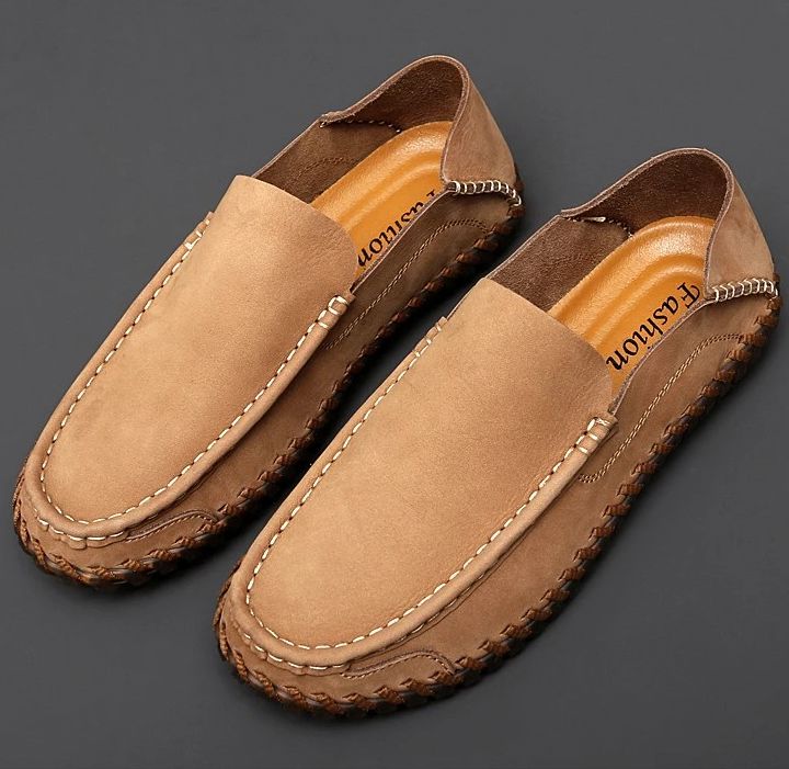 Men's Leather Moccasins - Luxe Bellagio Men's Leather Moccasins - Luxe Bellagio Shoes Field Light Brown US 6 / UK-AU 5.5 / EU 37