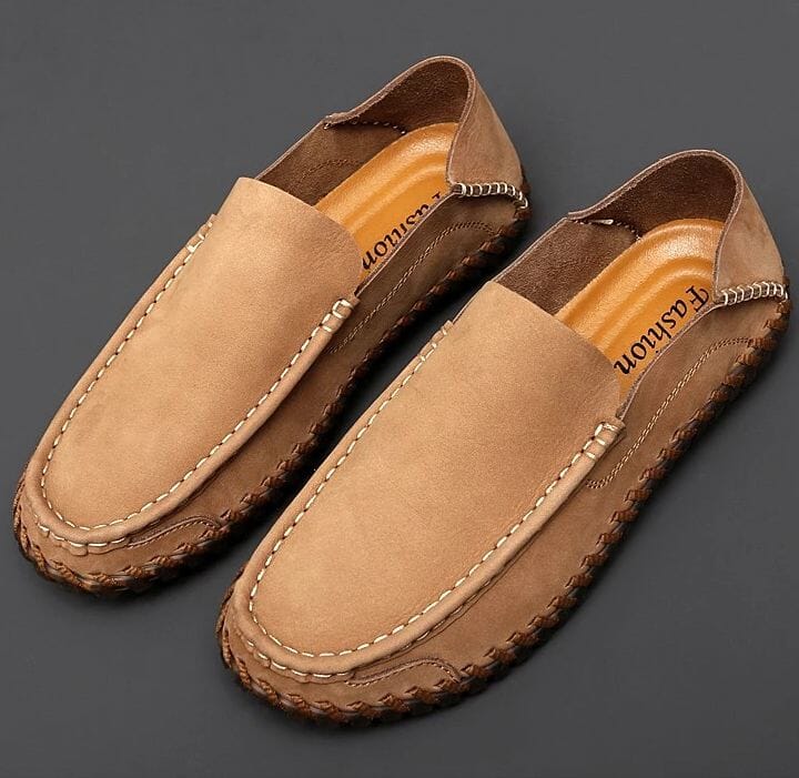 Men's Leather Moccasins - Luxe Bellagio Men's Leather Moccasins - Luxe Bellagio Shoes Field Light Brown US 6 / UK-AU 5.5 / EU 37