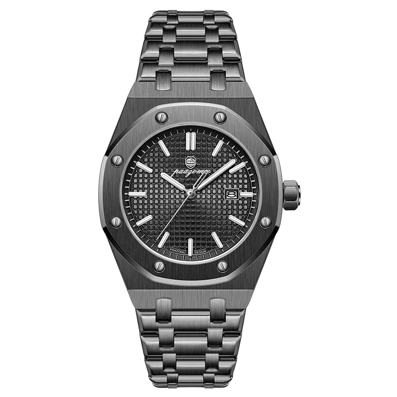 PAAZOMU Luxury Square Man Quartz Watch Waterproof Luminous Date Men's Watch High Quality Stainless Steel Business Men Watches Shoes Field Black Black