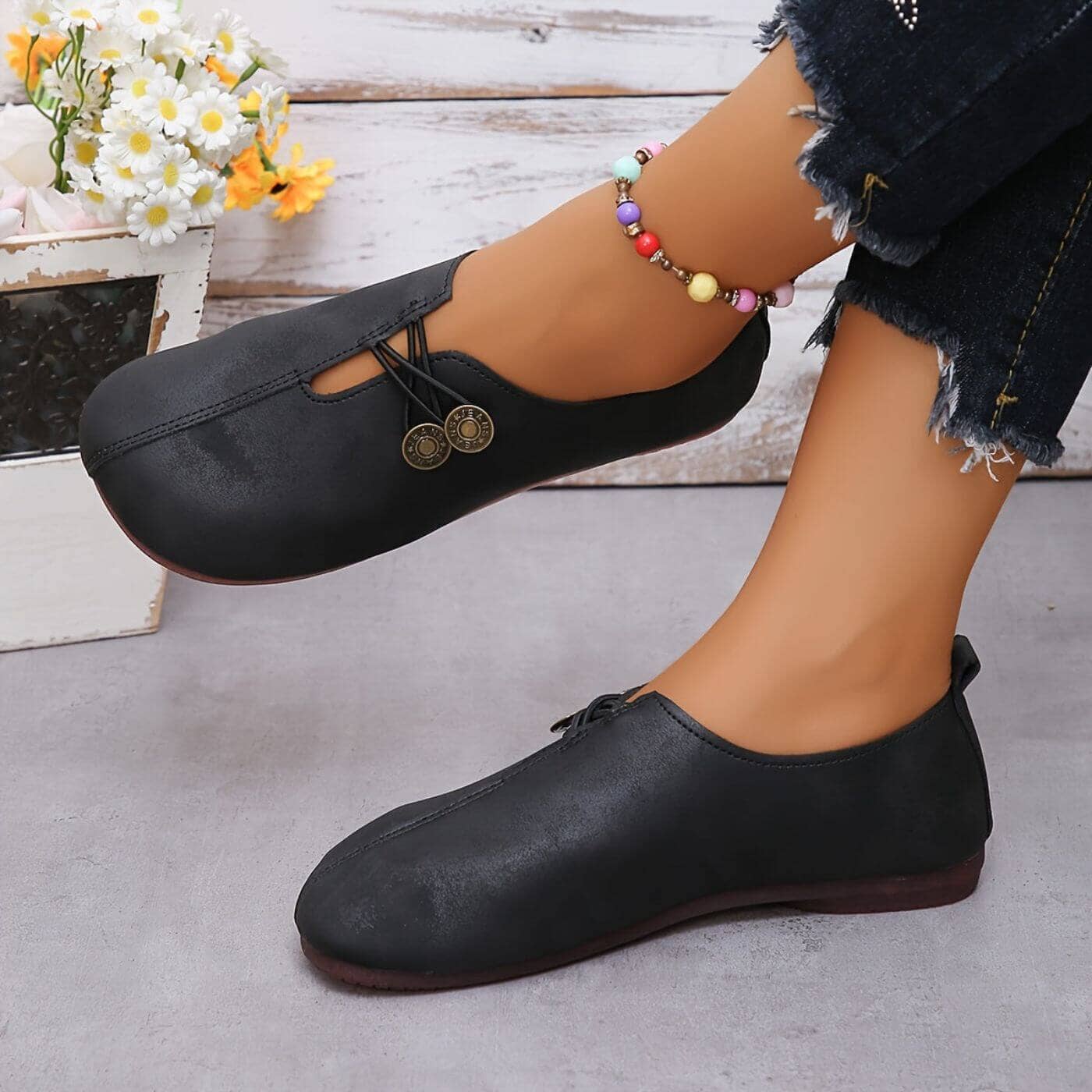 Retro Flat Shoes 2024 New Design Narrowband Loafers Women's Casual and Comfortable Solid Color Women's Shoes Zapatos De Mujer Shoes Field