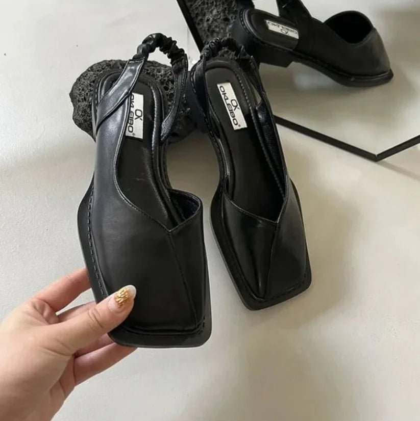 Sophia Leather Slip-On Mary Janes