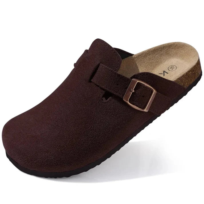 Comfort Suede and Cork Clogs Comfort Suede and Cork Clogs Shoes Field 