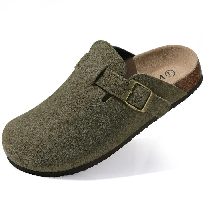 Comfort Suede and Cork Clogs Comfort Suede and Cork Clogs Shoes Field 