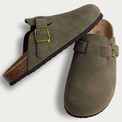 Comfort Suede and Cork Clogs Comfort Suede and Cork Clogs Shoes Field 