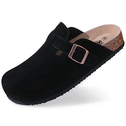 Comfort Suede and Cork Clogs Comfort Suede and Cork Clogs Shoes Field 