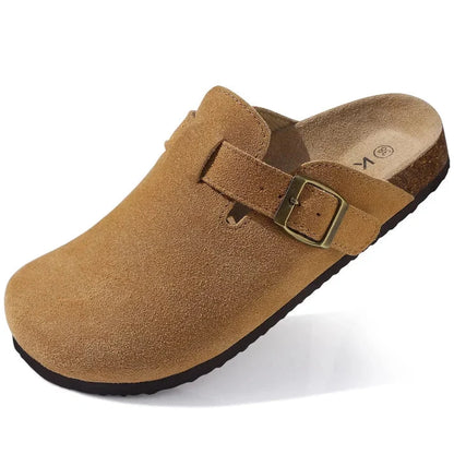 Comfort Suede and Cork Clogs Comfort Suede and Cork Clogs Shoes Field 