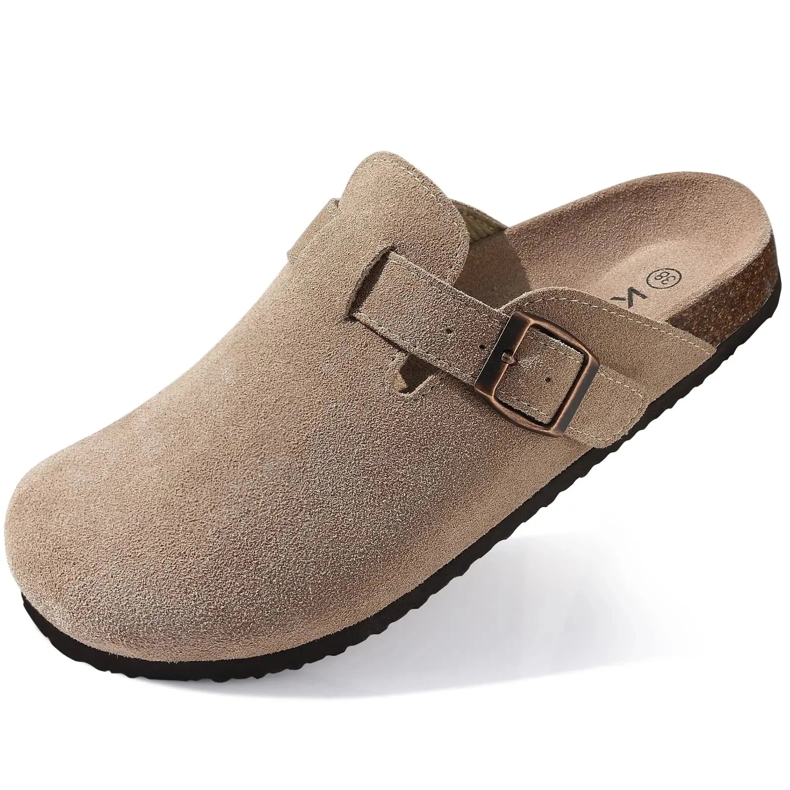 Comfort Suede and Cork Clogs Comfort Suede and Cork Clogs Shoes Field 