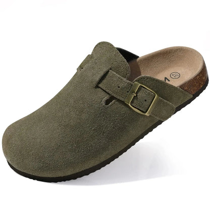 Comfort Suede and Cork Clogs Comfort Suede and Cork Clogs Shoes Field Green 3.5 UK/AU | 5.5 - 6 US | 36 EU 