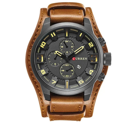 Curren Classic Leather Watch Sebastian Curren Leather Watch Shoes Field Black Yellow 
