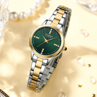 CURREN Original Quartz Watch for Women Fashion Elegant Ladies Watches Stainless Steel Waterproof Women's Wristwatch Shoes Field 