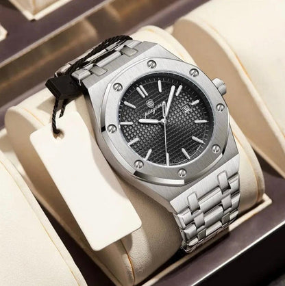 Elegant Men's Watch – Aurelian Noble Elegant Men's Watch – Aurelian Noble Shoes Field Silver Black 