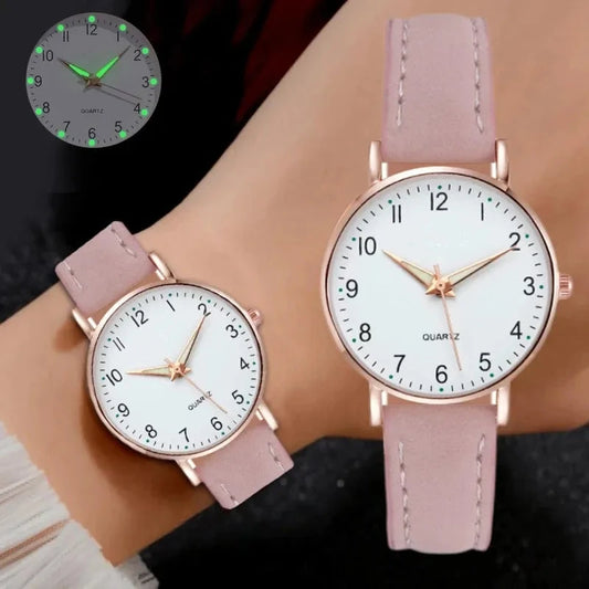 Fashion Watch For Women Leather Quartz Watches Ladies Luxury Back Light Wristwatch Clock relogio feminino Shoes Field 