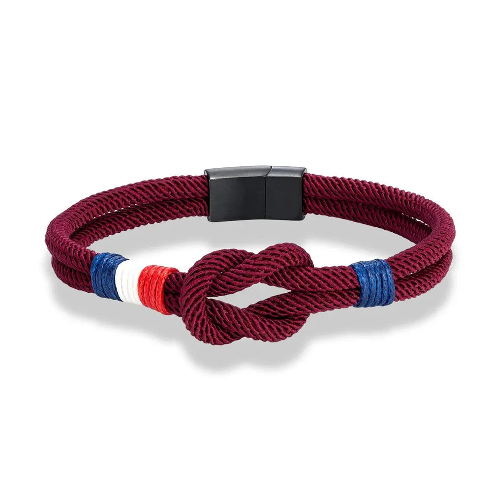 Mariner’s Knot Bracelet Mariner’s Knot Bracelet Shoes Field Wine Red 19 cm = 7.48 in 