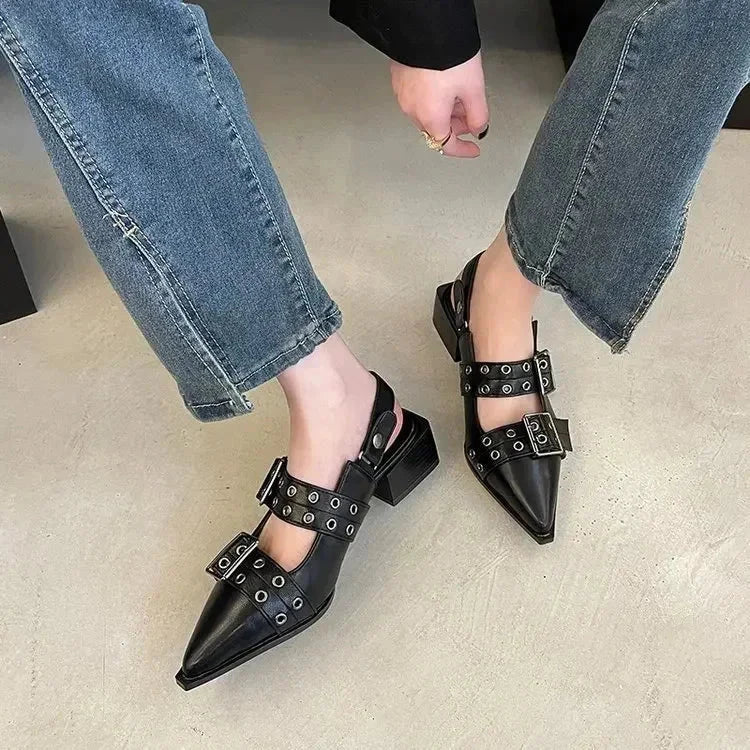 Mary Jane Rebel Chic Leather Mary Jane Rebel Chic Leather Shoes Field Black US 4/ UK-AU 2/ EU 34 
