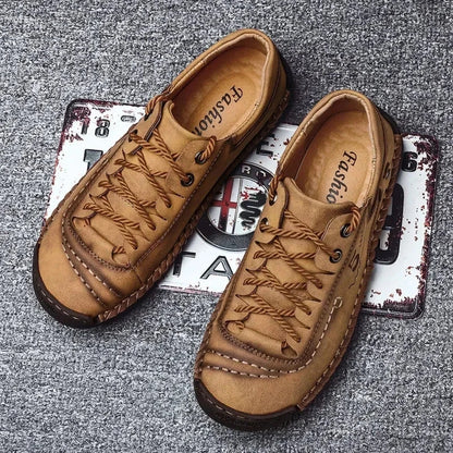 Men's Casual Leather Sneakers RusticStride Men's Casual Leather Sneakers RusticStride Shoes Field 