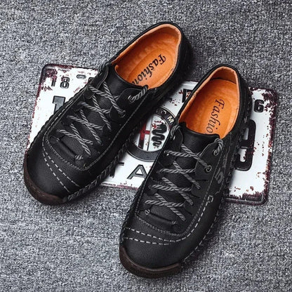 Men's Casual Leather Sneakers RusticStride Men's Casual Leather Sneakers RusticStride Shoes Field 