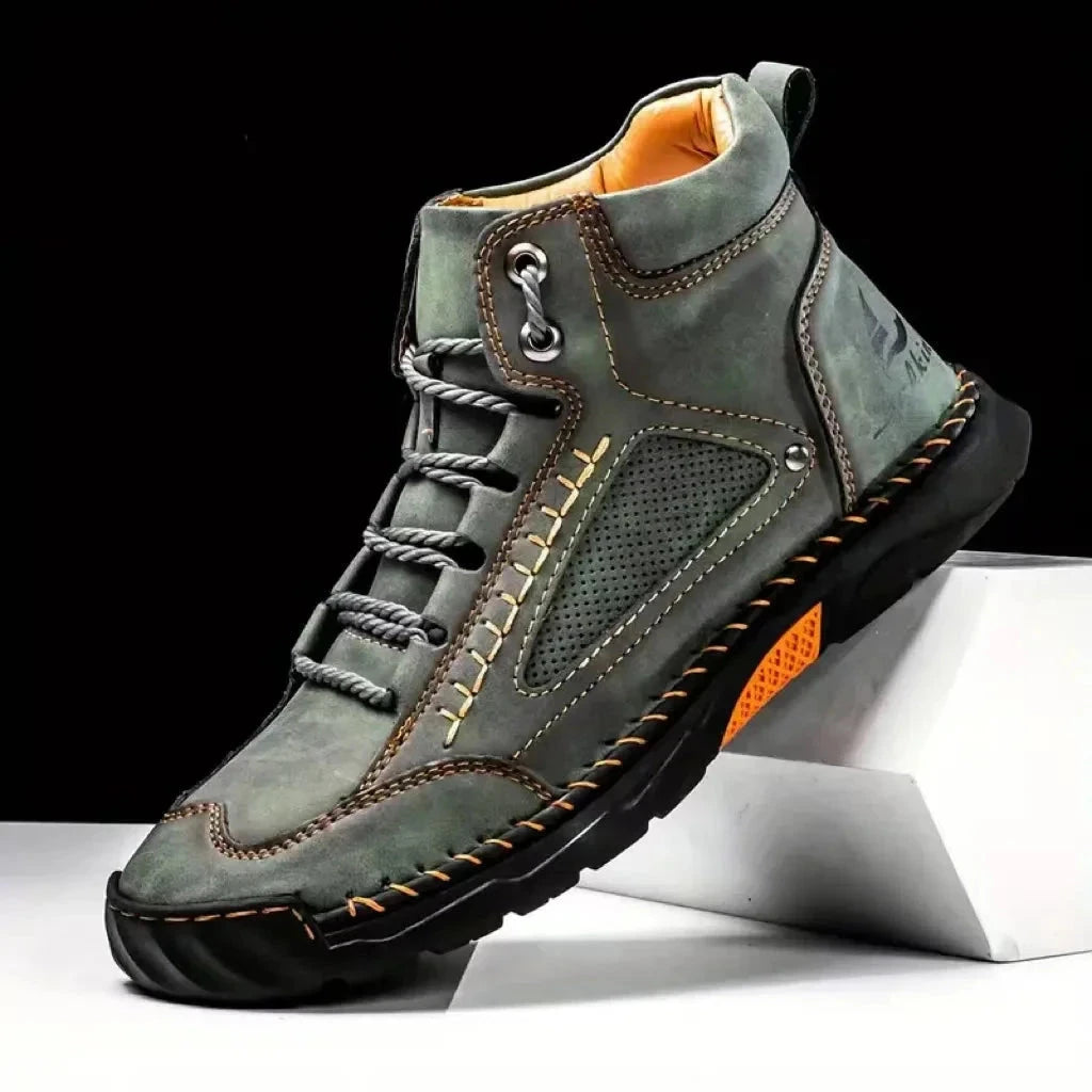 Men's Comfortable Handmade Leather Boots Orena Men's Comfortable Handmade Leather Boots Orena Shoes Field Green US 6.5 - UK/AU 6 - EU 39 